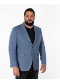 Veste en tweed grande taille bleu clair