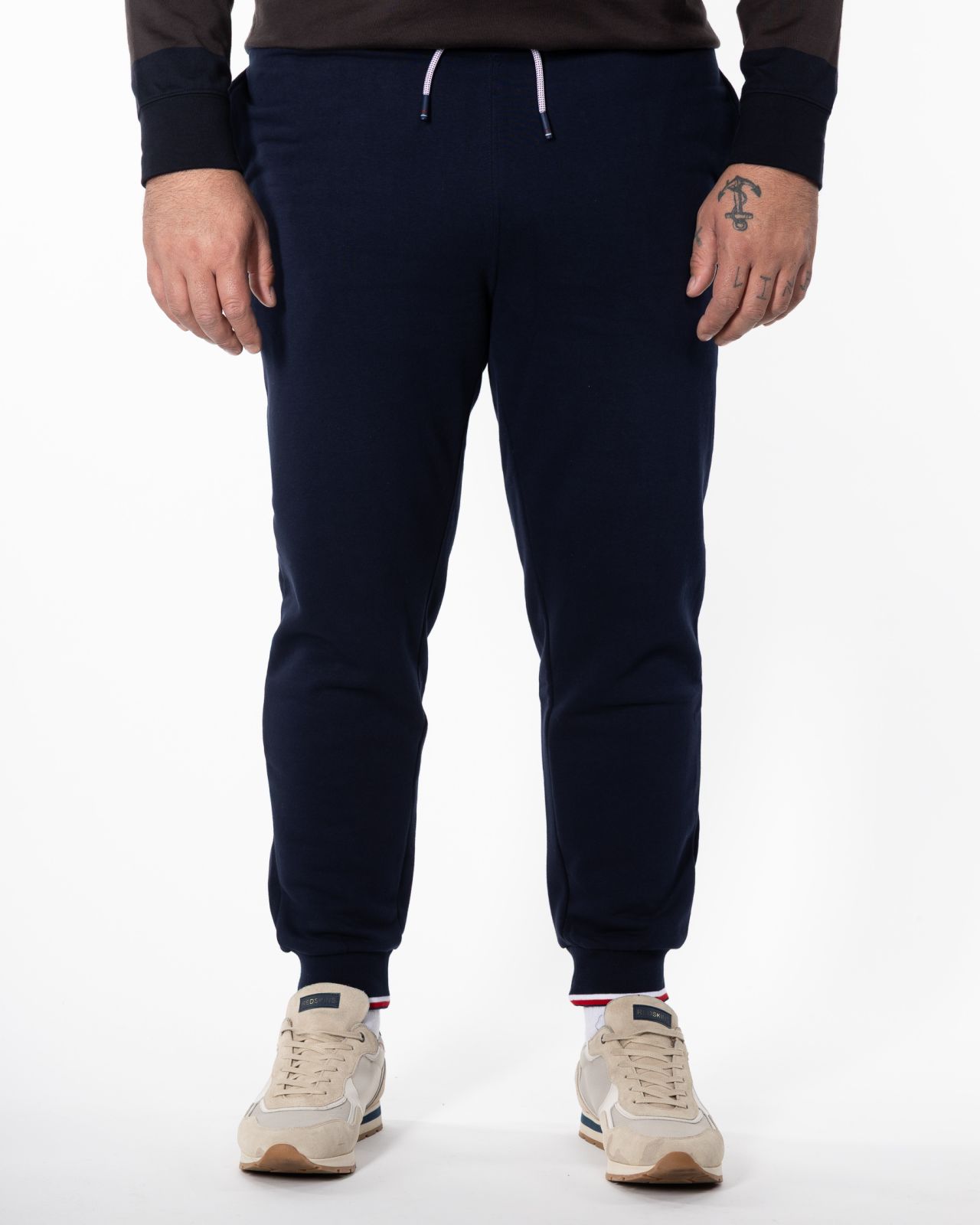 Bas de survêtement en molleton grande taille bleu marine