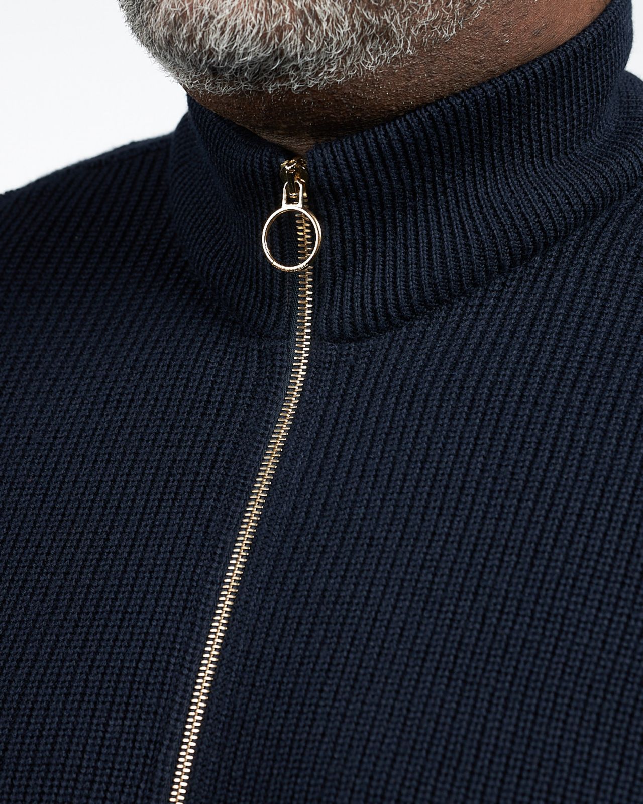 Gilet zippé grande taille bleu marine