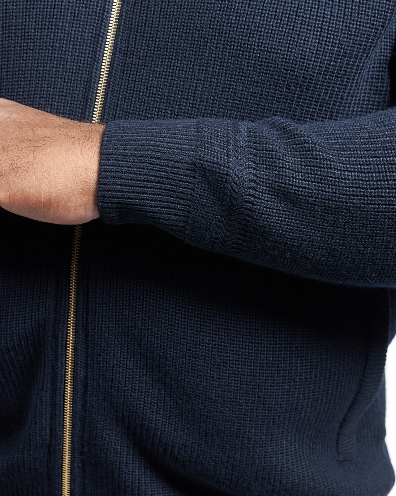 Gilet zippé grande taille bleu marine