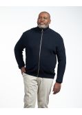 Gilet zippé grande taille bleu marine