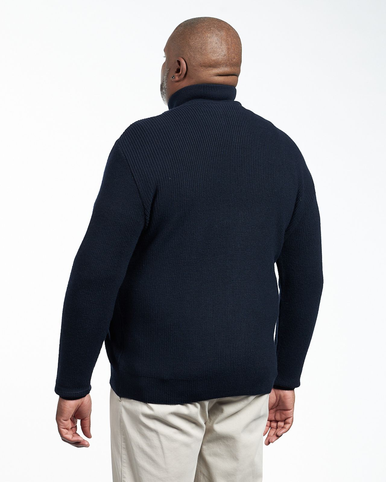 Gilet zippé grande taille bleu marine