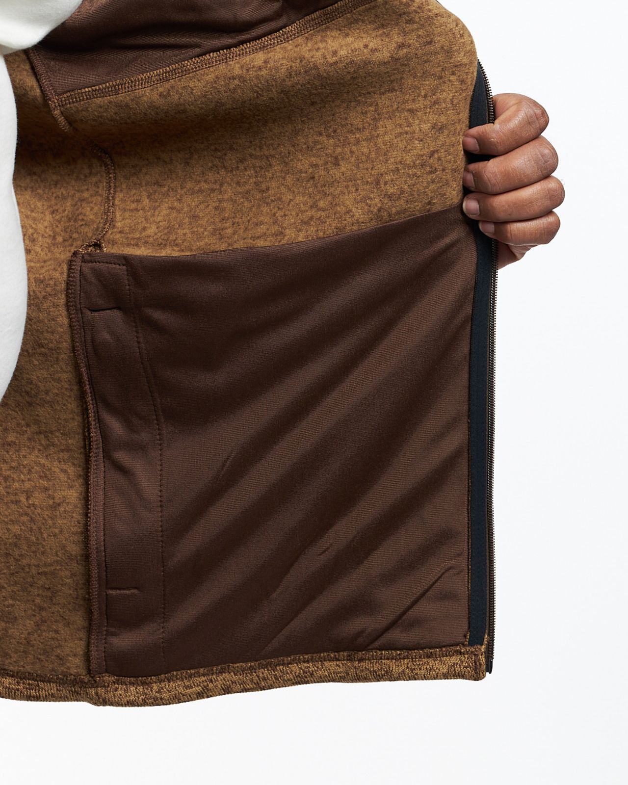 Polaire tricot grande taille beige