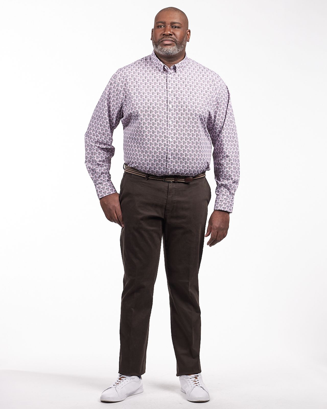 Chemise grande taille rose