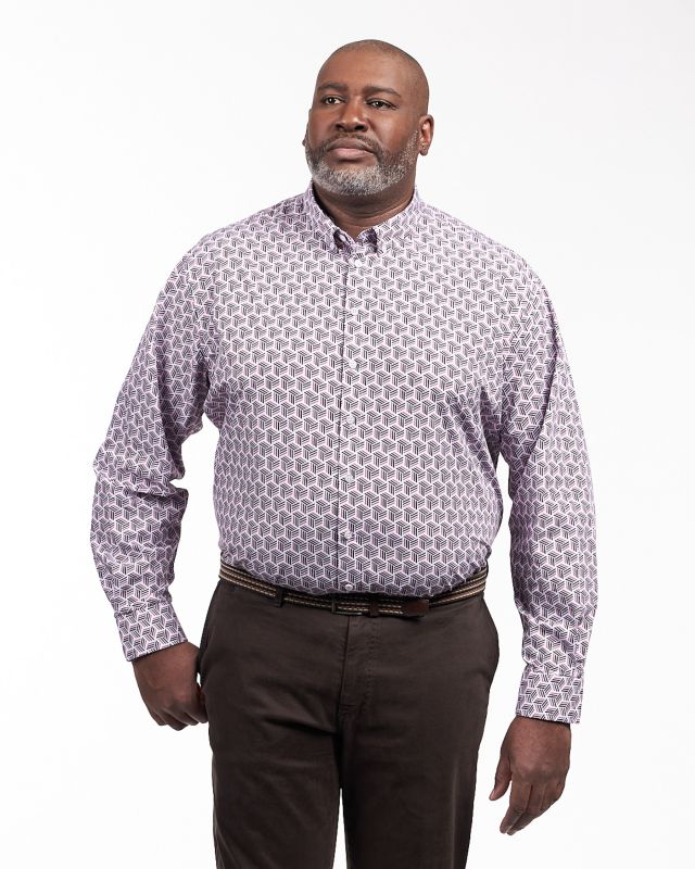 Chemise grande taille rose