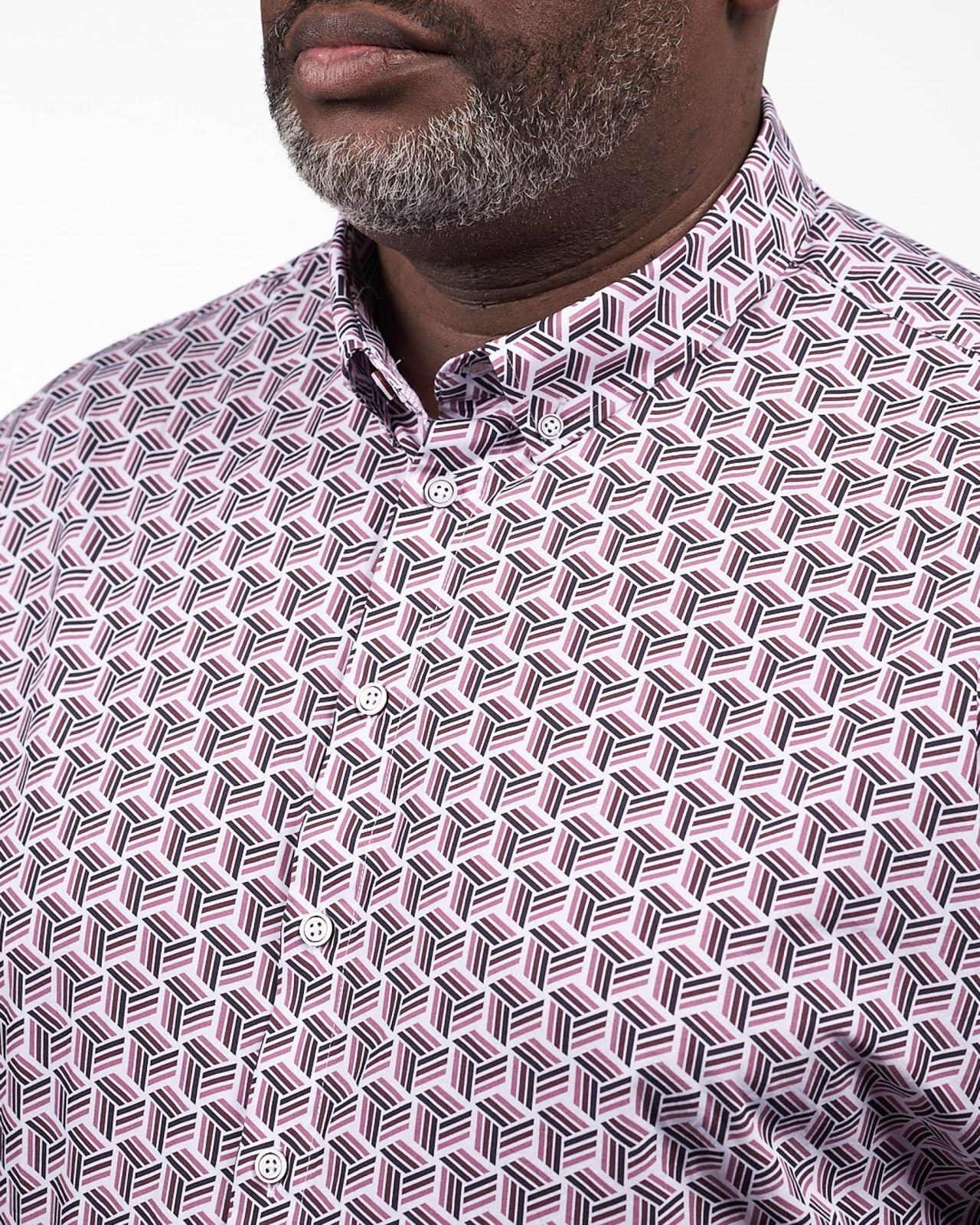 Chemise grande taille rose