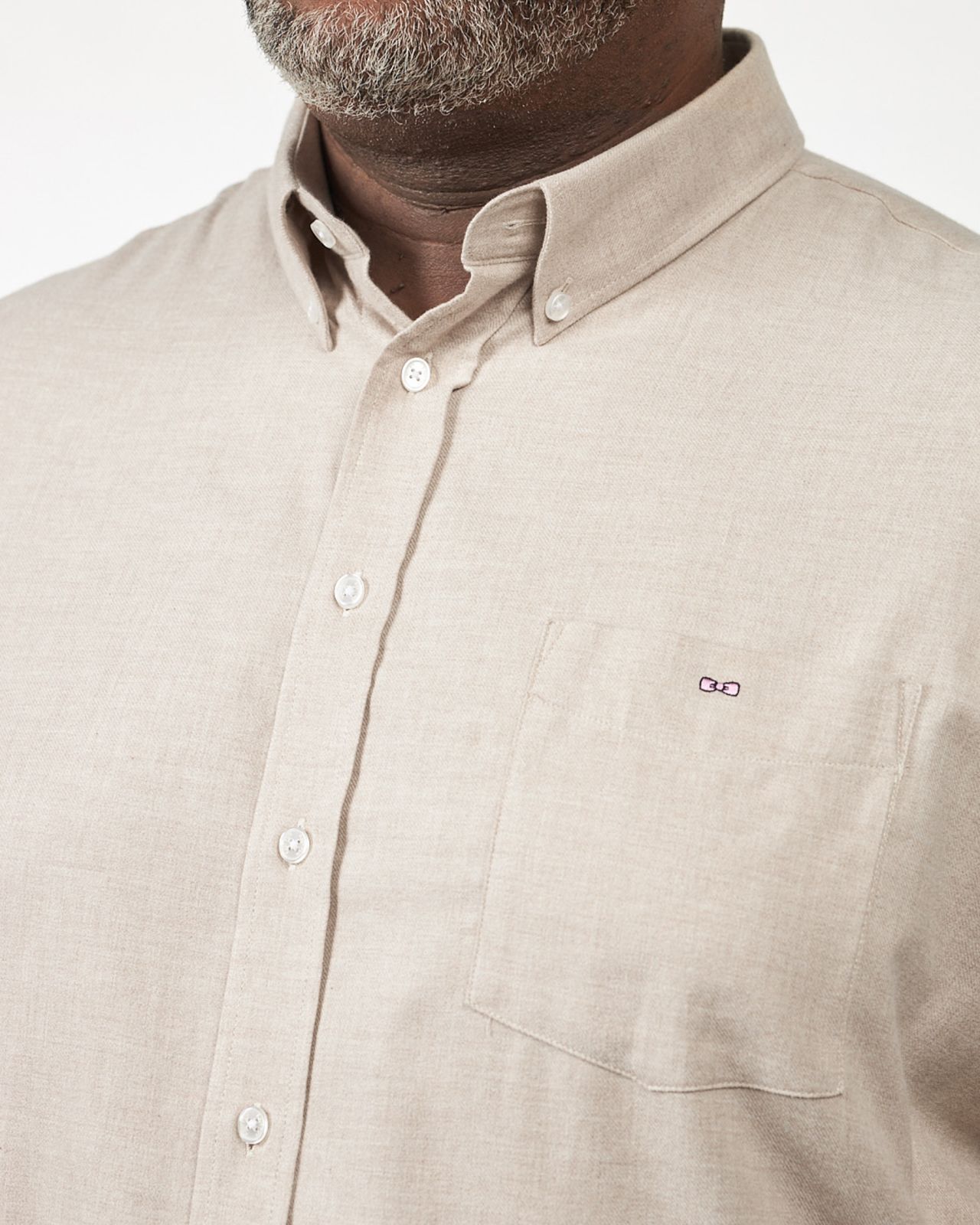 Chemise en flanelle grande taille beige