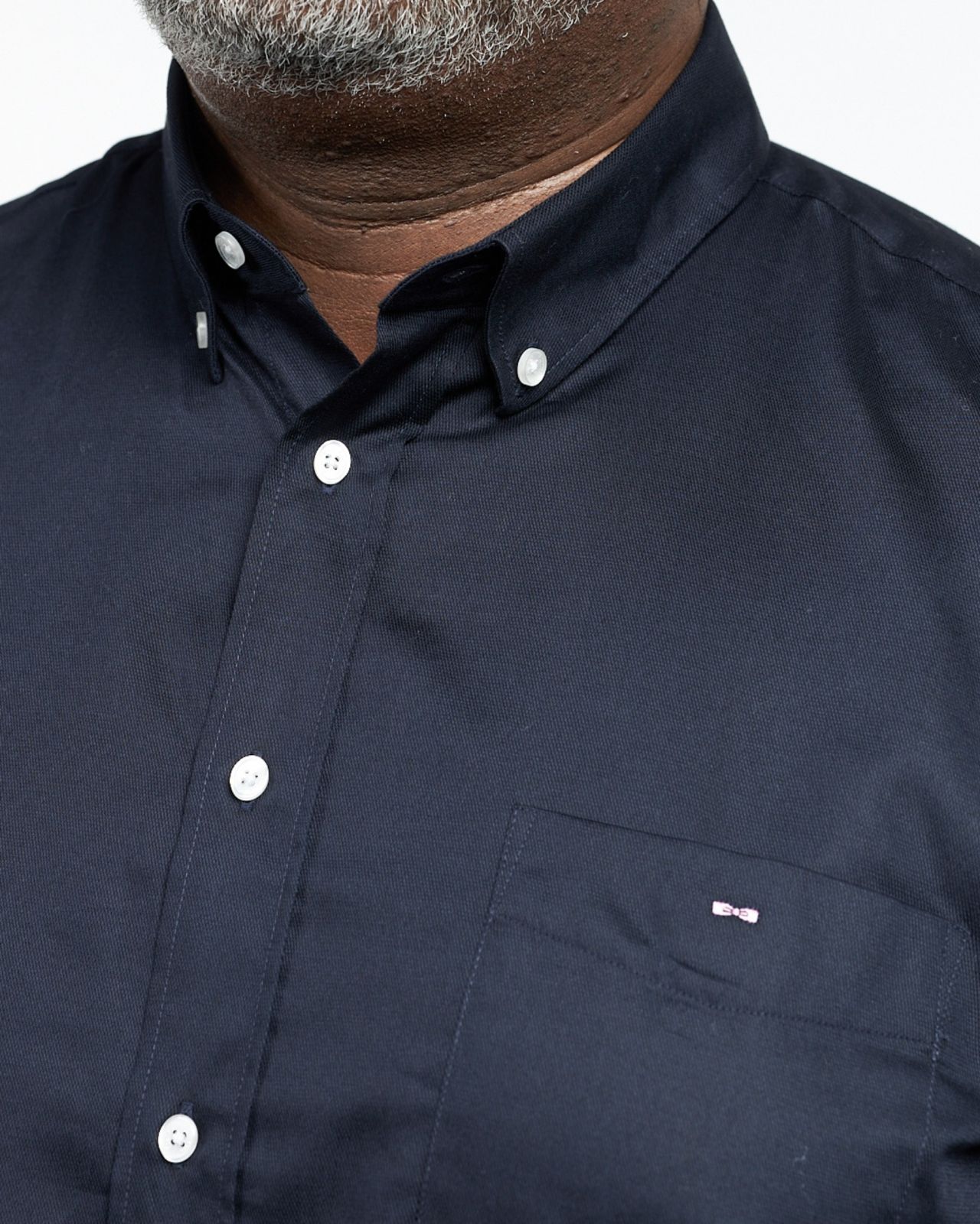 Chemise dobby grande taille bleu marine