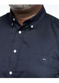 Chemise dobby grande taille bleu marine