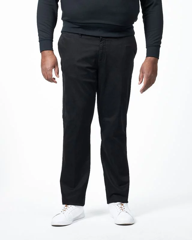 Pantalon chino stretch grande taille noir