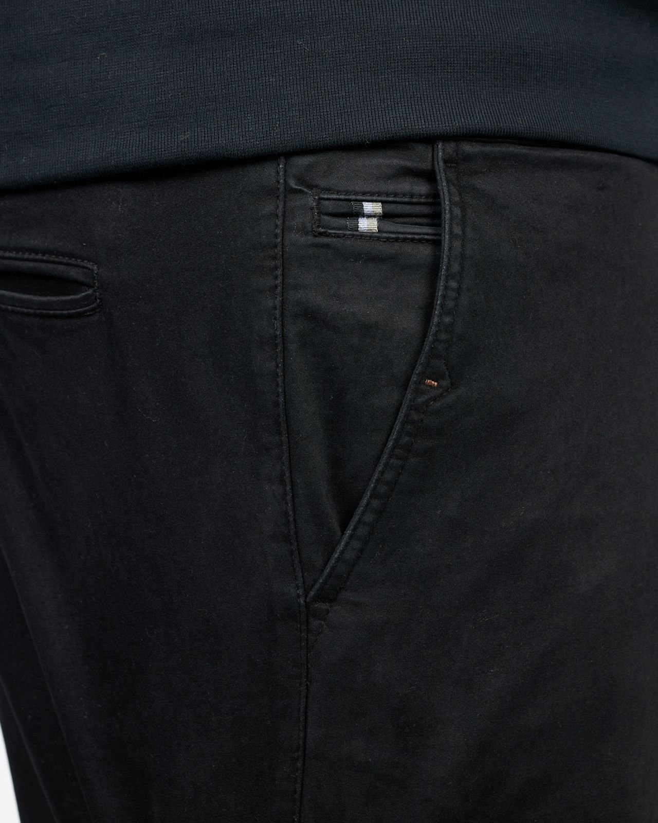 Pantalon chino stretch grande taille noir