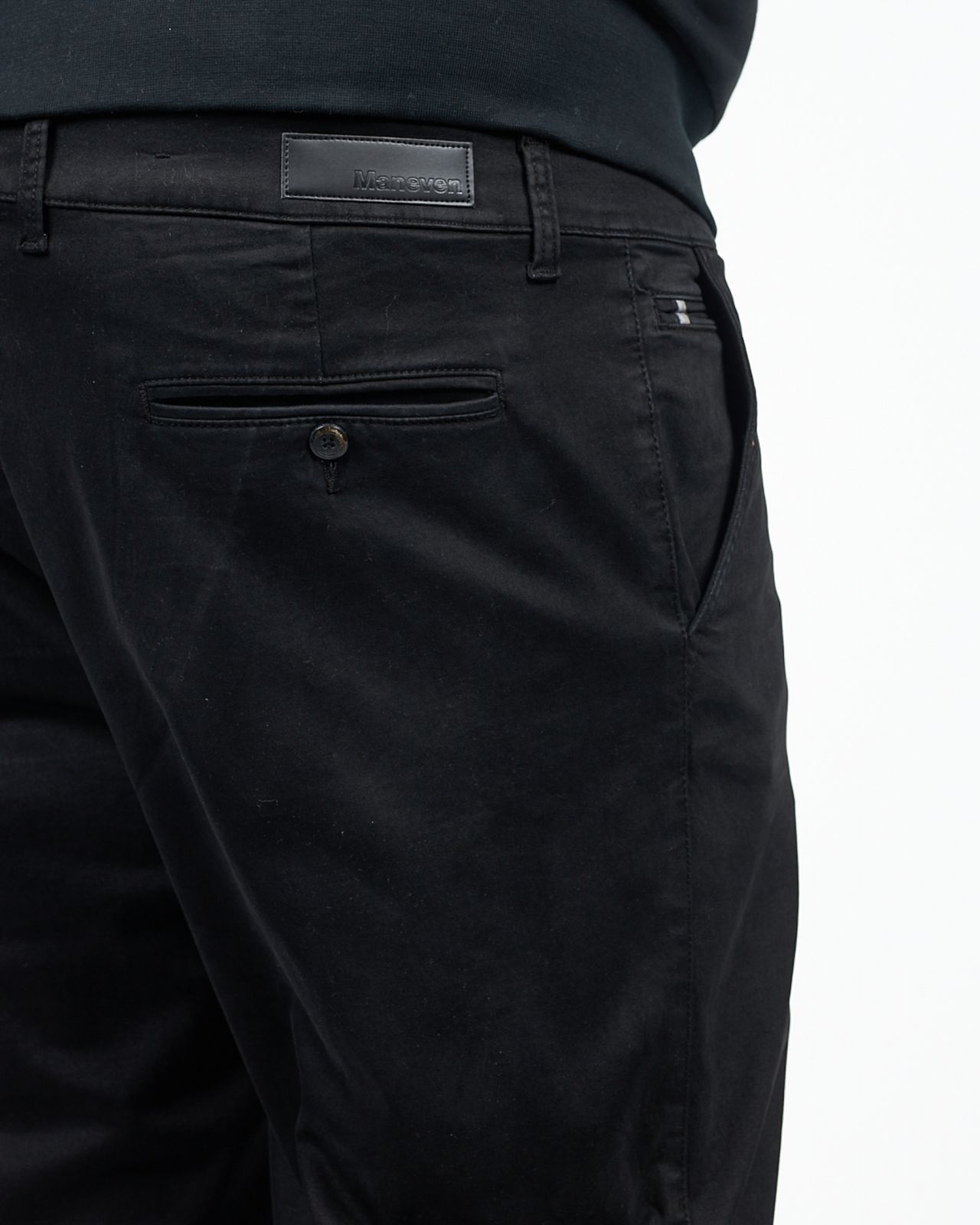 Pantalon chino stretch grande taille noir