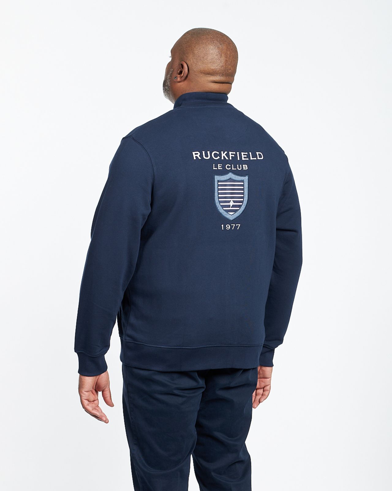 Haut de survêtement grande taille bleu marine