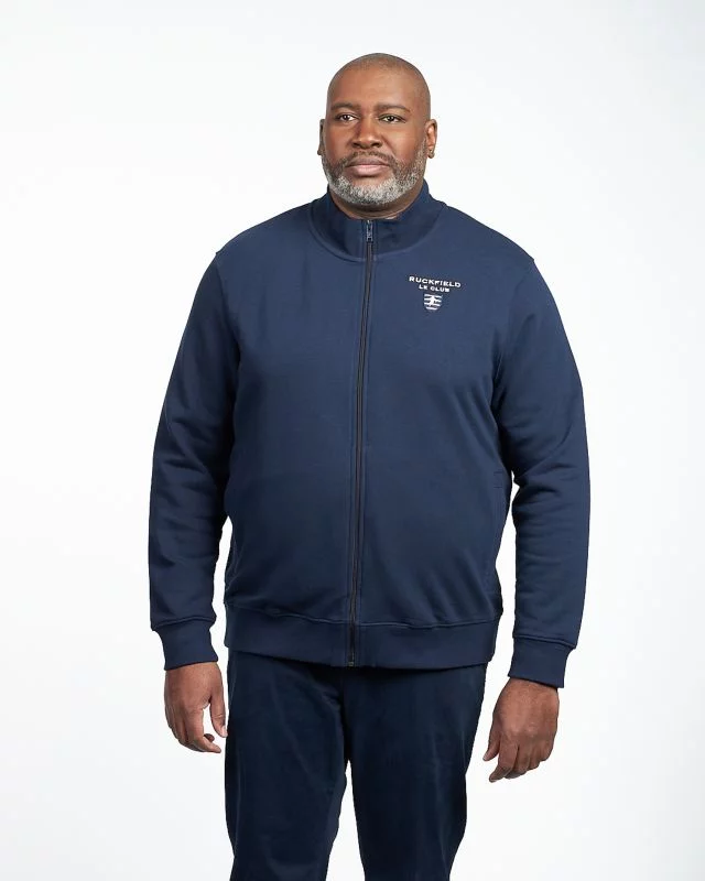 Haut de survêtement grande taille bleu marine