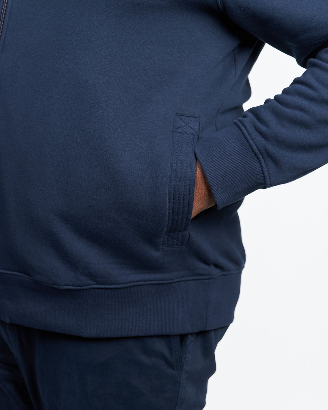 Haut de survêtement grande taille bleu marine