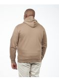 Sweat à capuche zippé grande taille marron