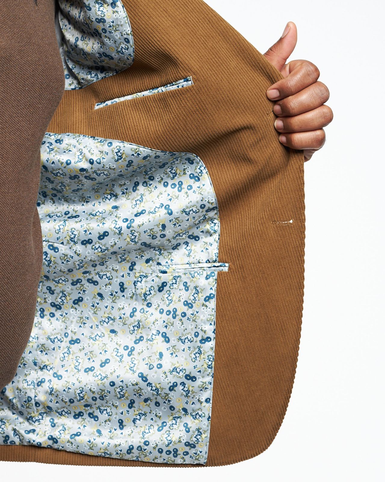 Veste en velours grande taille marron