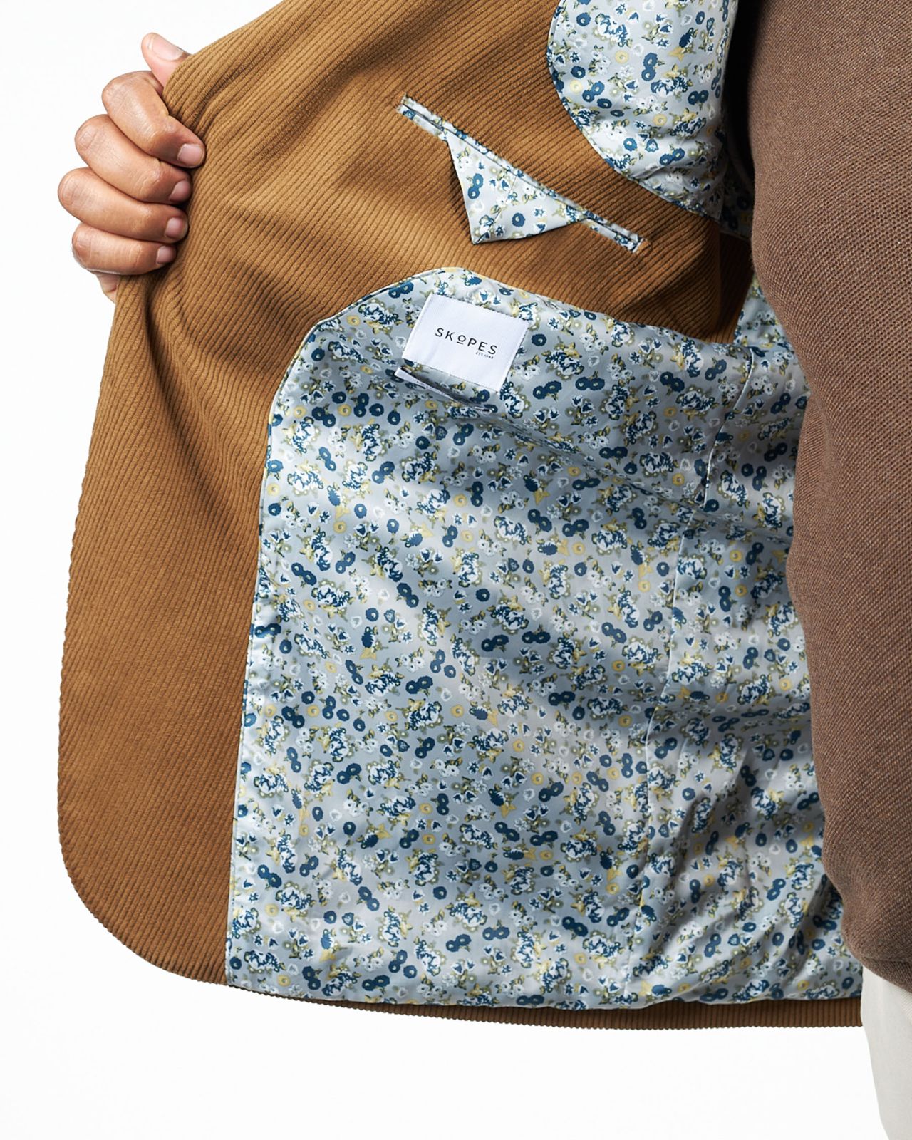 Veste en velours grande taille marron