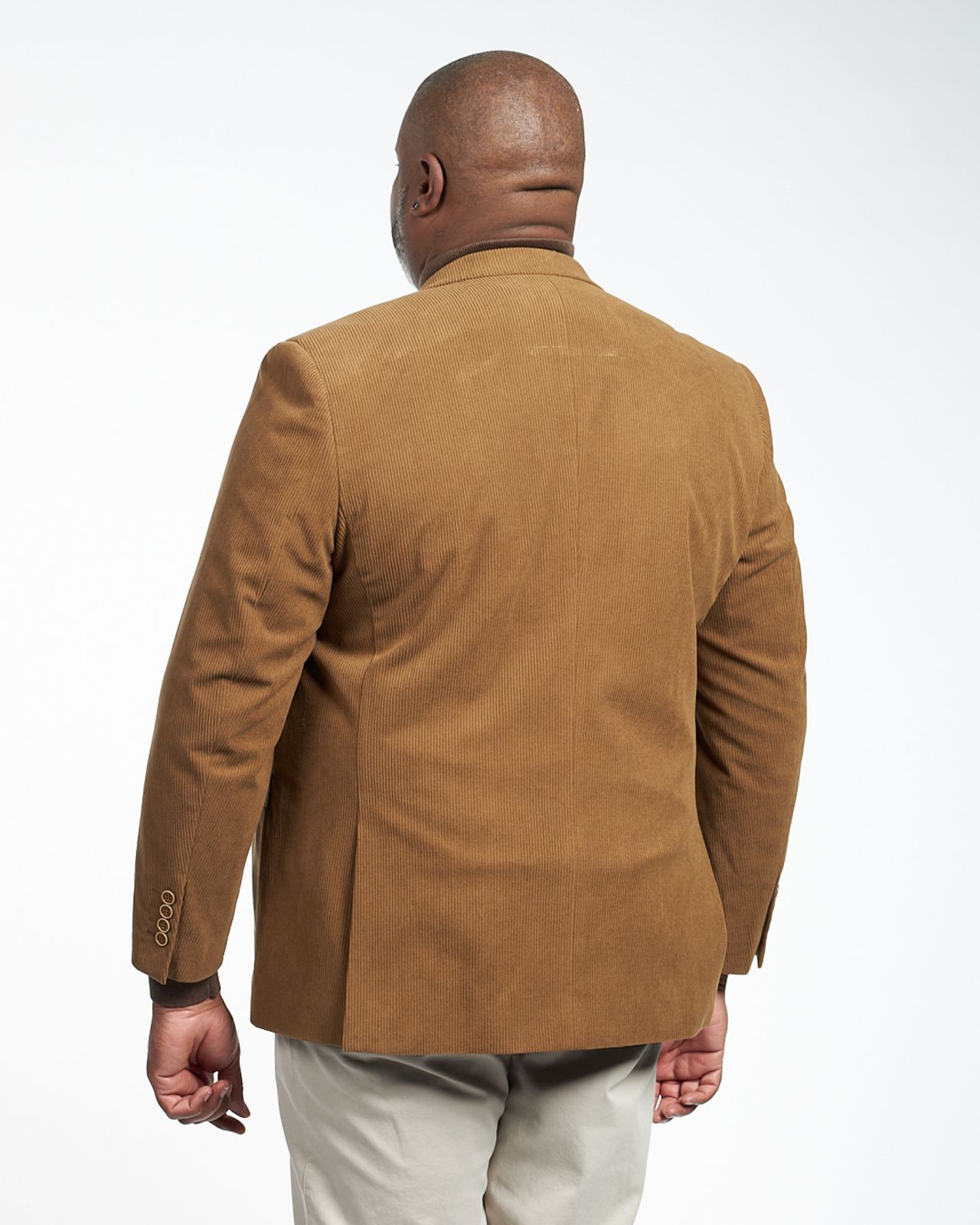 Veste en velours grande taille marron