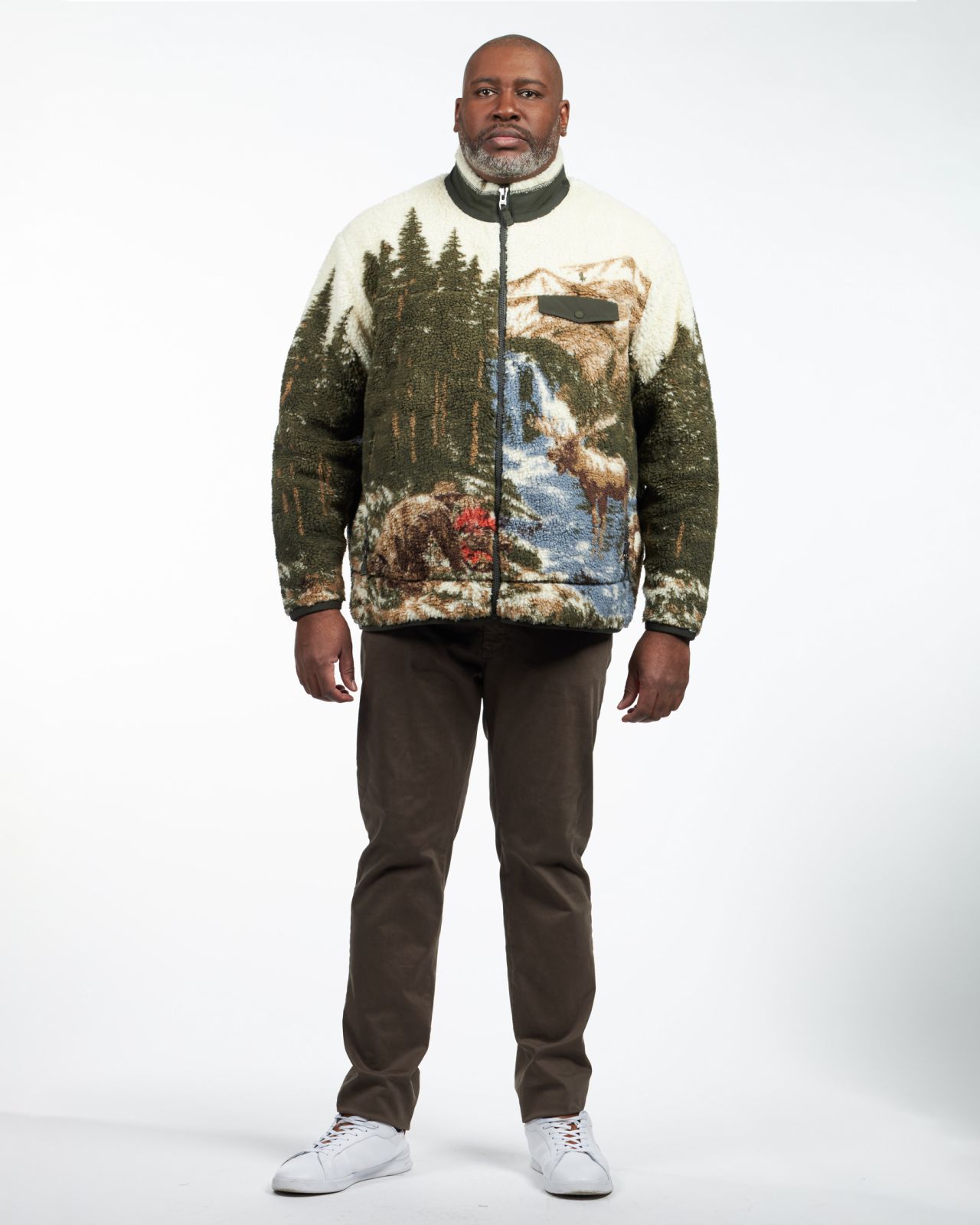 Blouson polaire grande taille vert