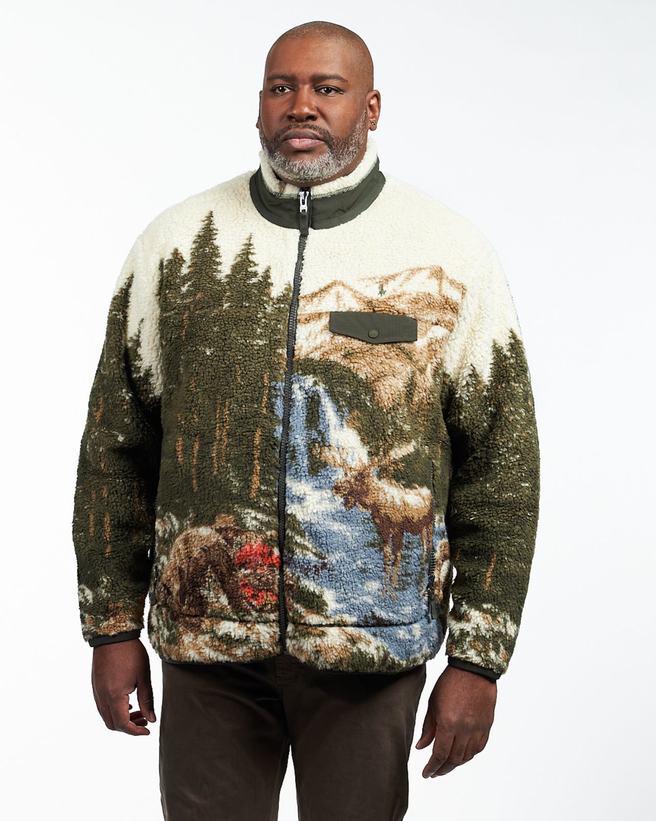 Blouson polaire grande taille vert