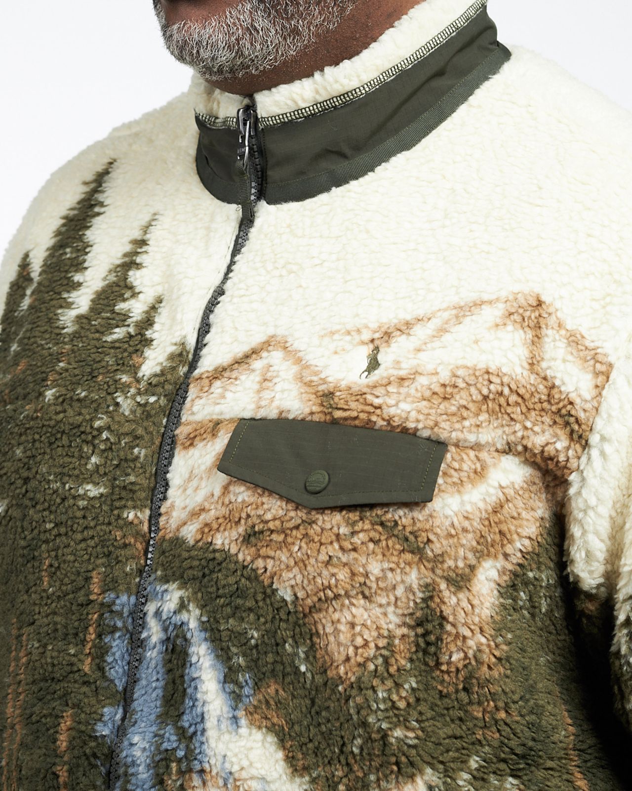 Blouson polaire grande taille vert