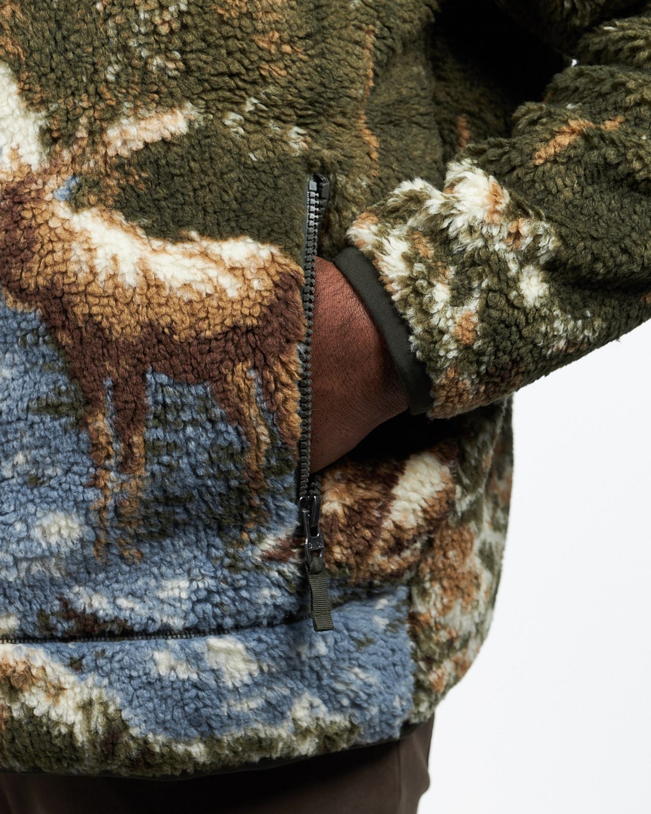 Blouson polaire grande taille vert