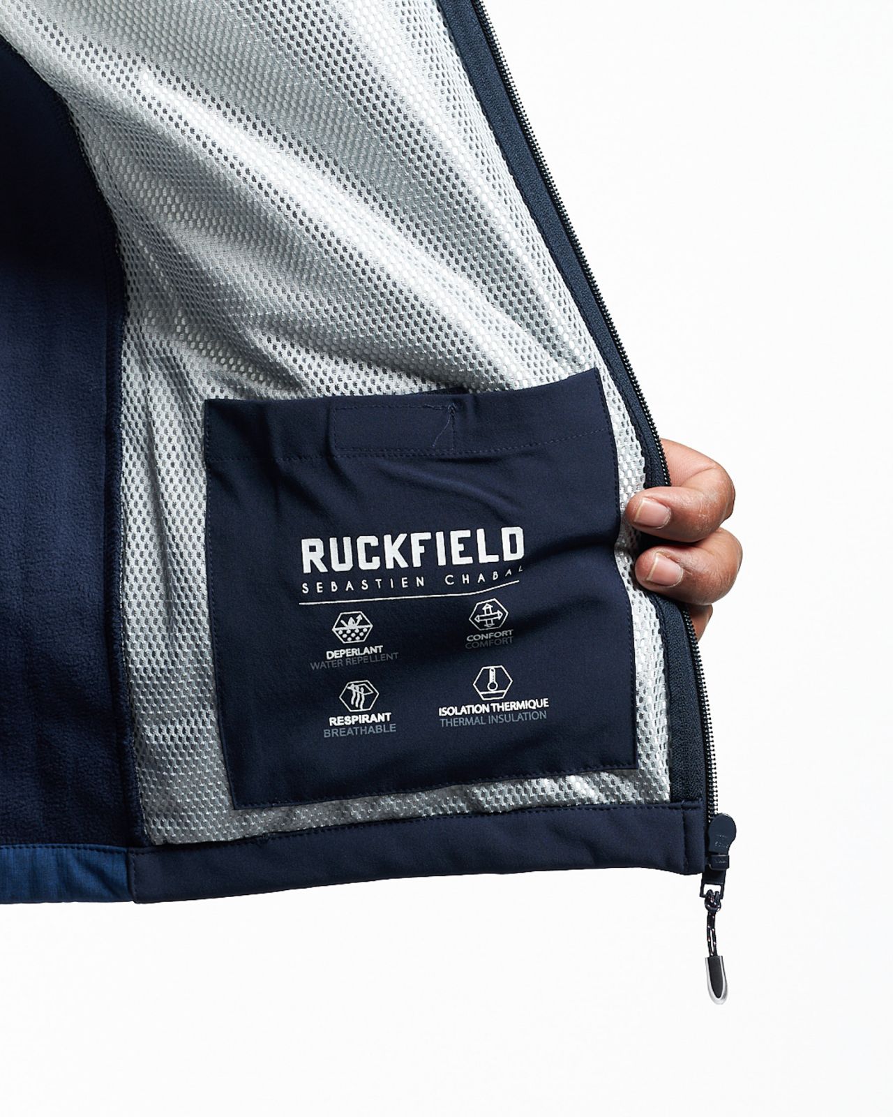 Blouson softshell grande taille bleu