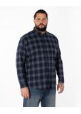 Chemise à carreaux grande taille bleu marine