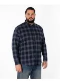 Chemise à carreaux grande taille bleu marine