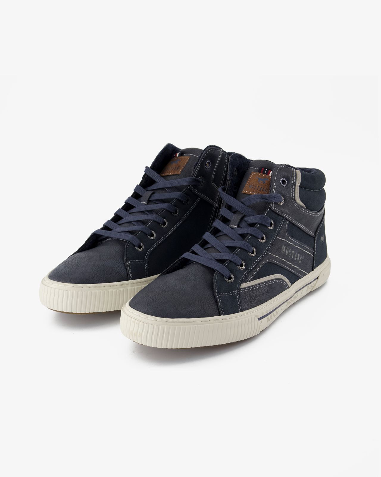 Sneakers montantes zippées grande taille bleu marine