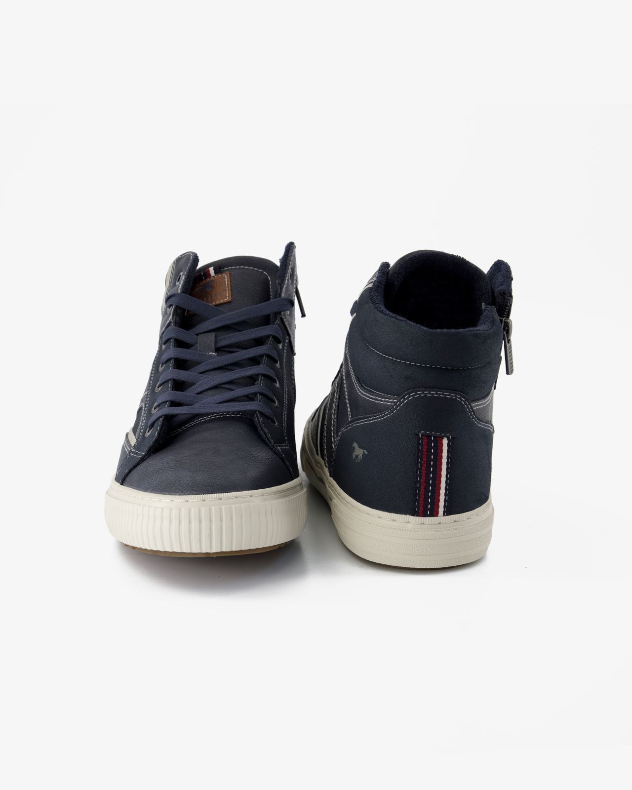 Sneakers montantes zippées grande taille bleu marine