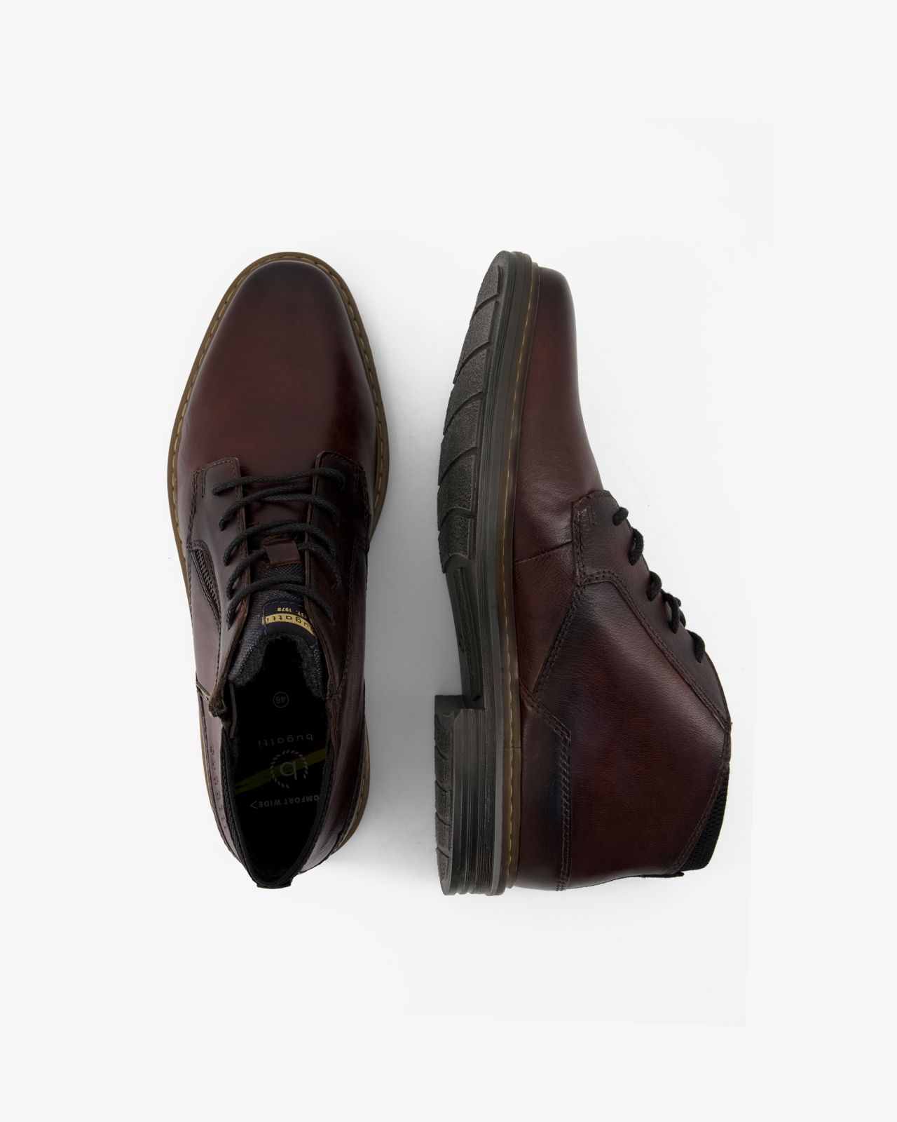 Chaussures zippées grande taille marron