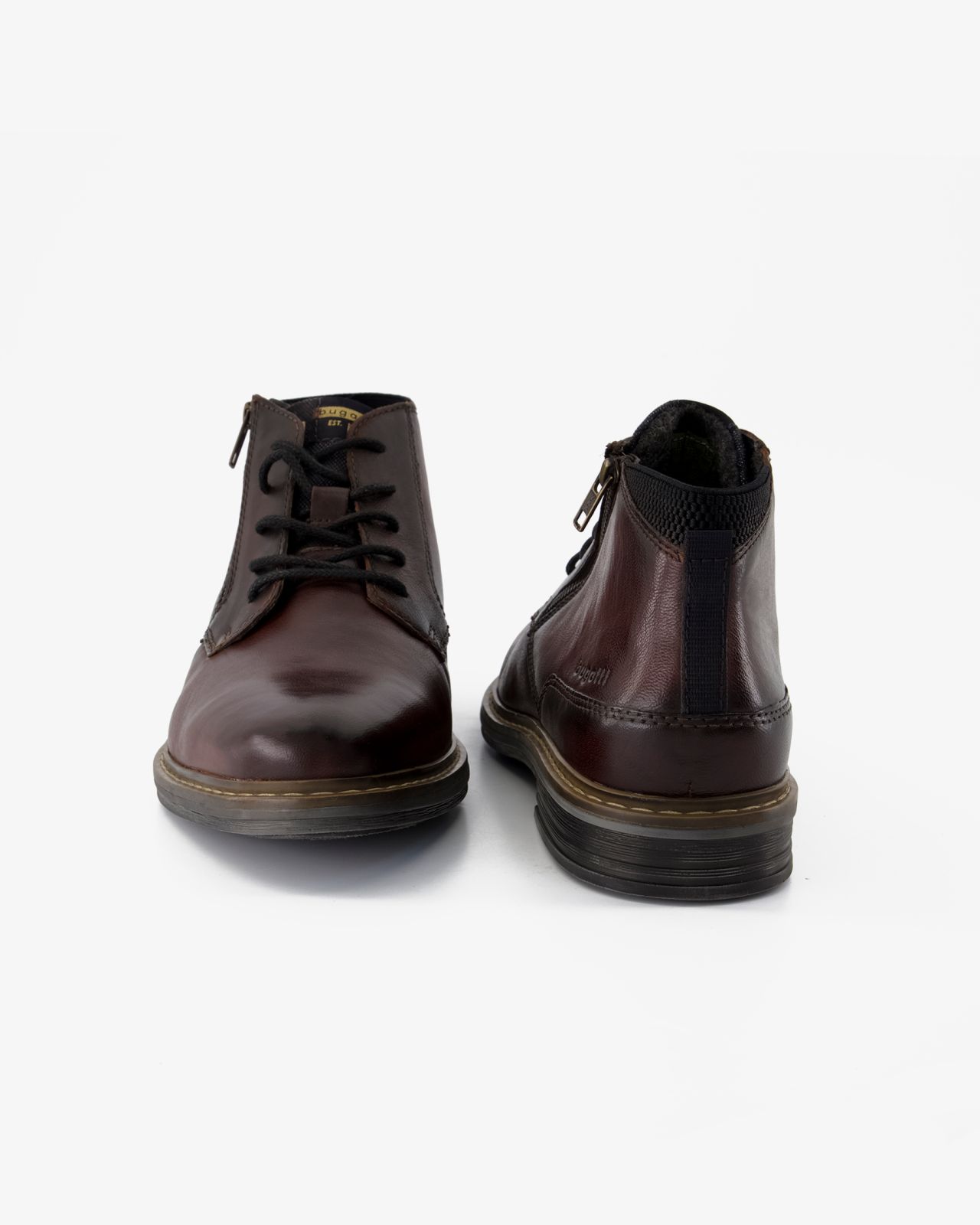 Chaussures zippées grande taille marron