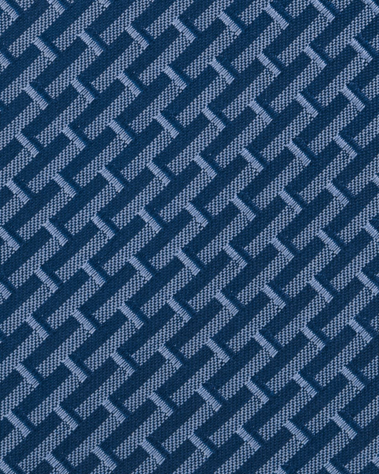 Cravate extra-longue 160 cm graphique bleu