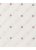 Cravate extra-longue 160 cm à pois rose pâle
