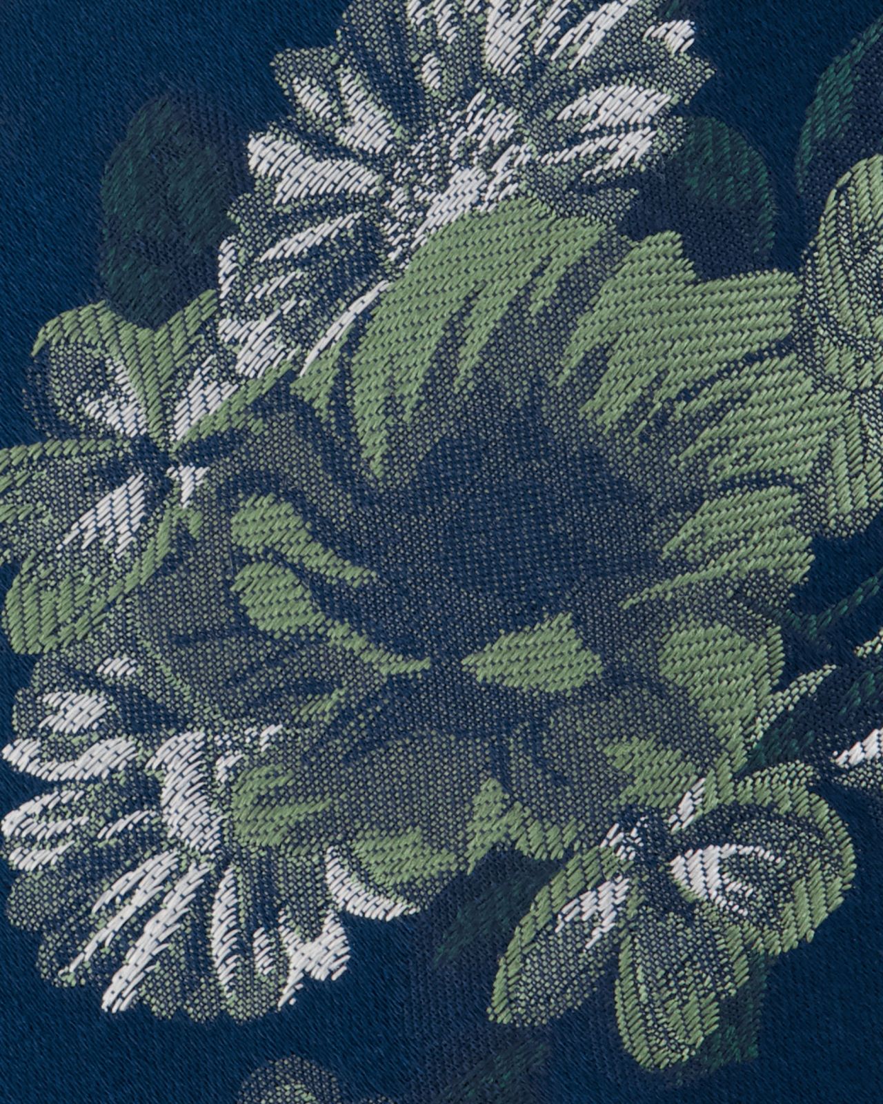 Cravate extra-longue 160 cm à fleurs bleu marine