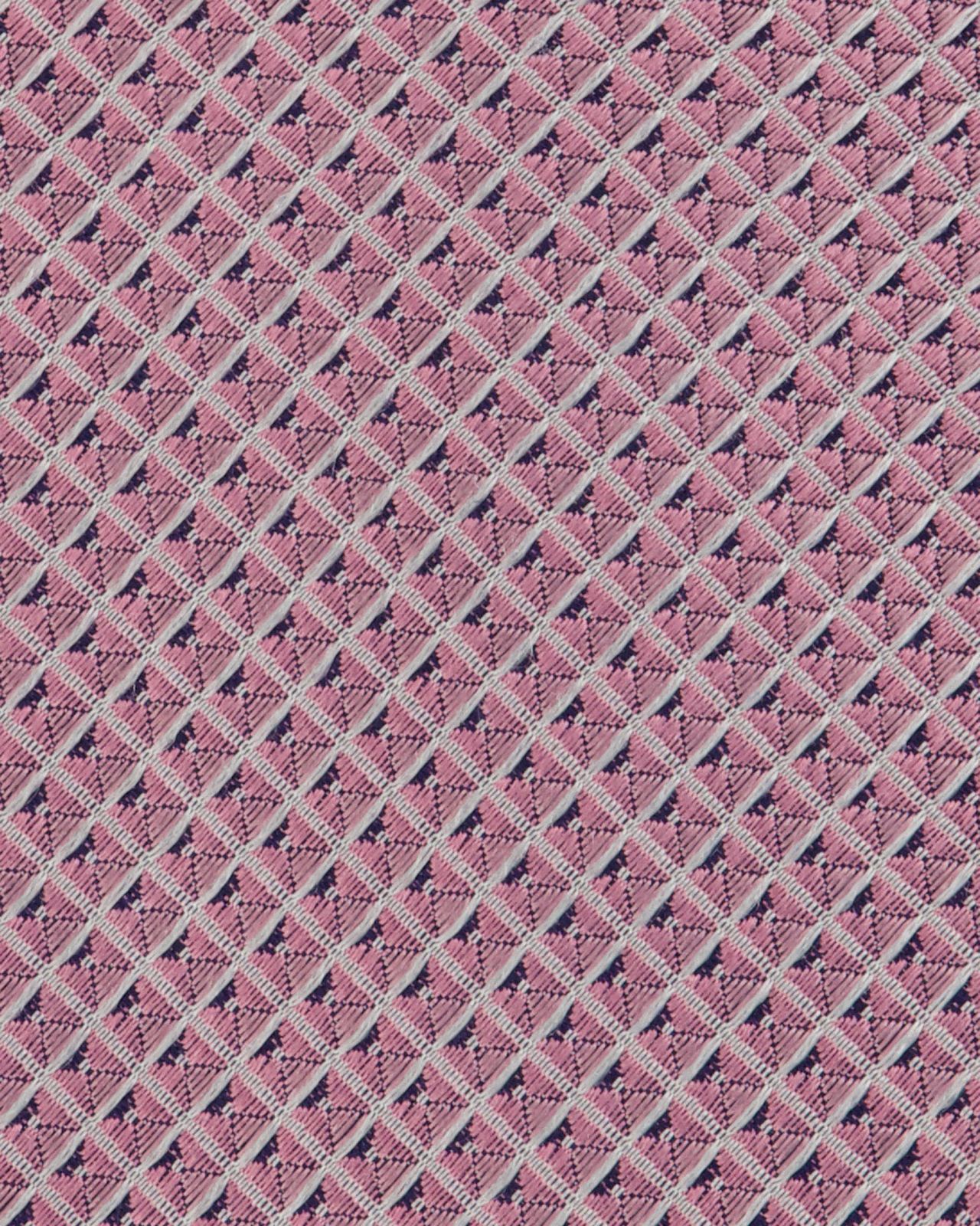 Cravate extra-longue 160 cm géométrique rose