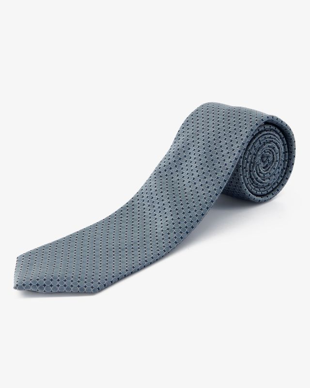 Cravate extra-longue 160 cm à ronds bleu