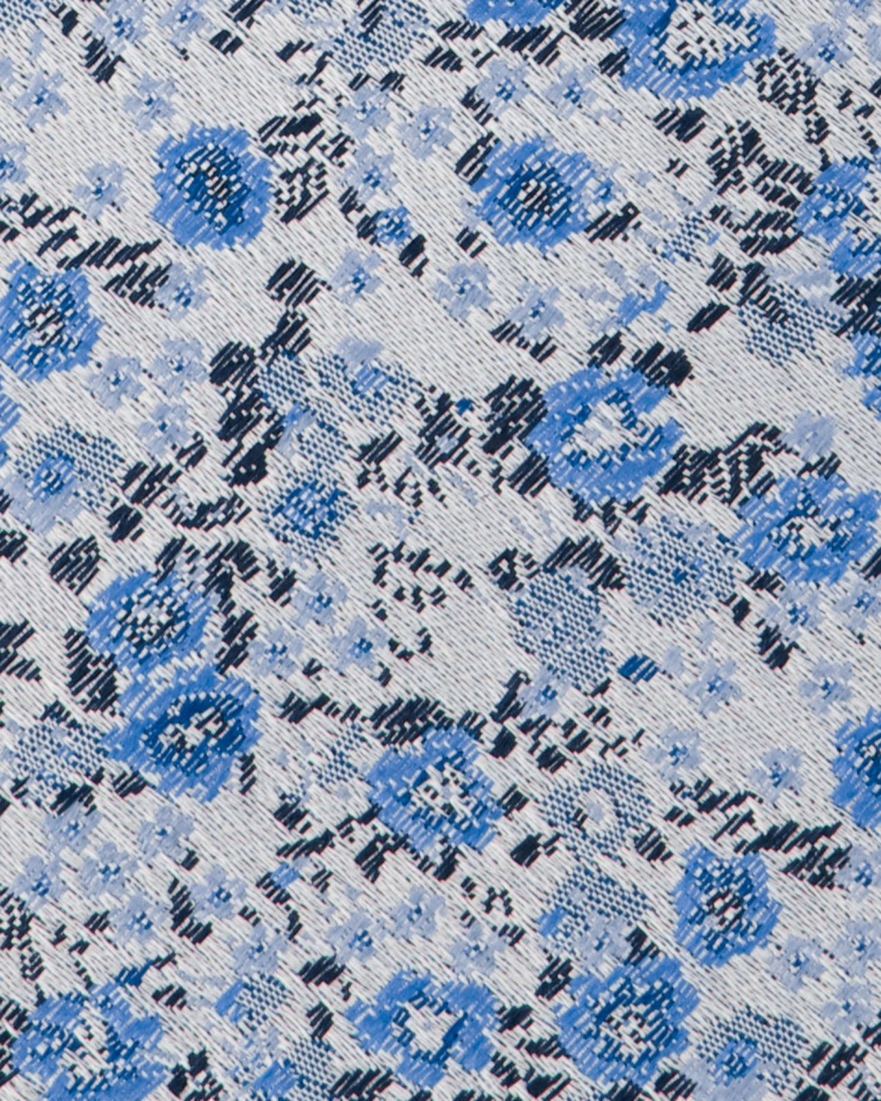 Cravate extra-longue 160 cm à fleurs gris