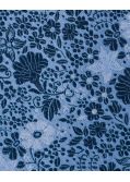 Cravate extra-longue 160 cm à fleurs bleu