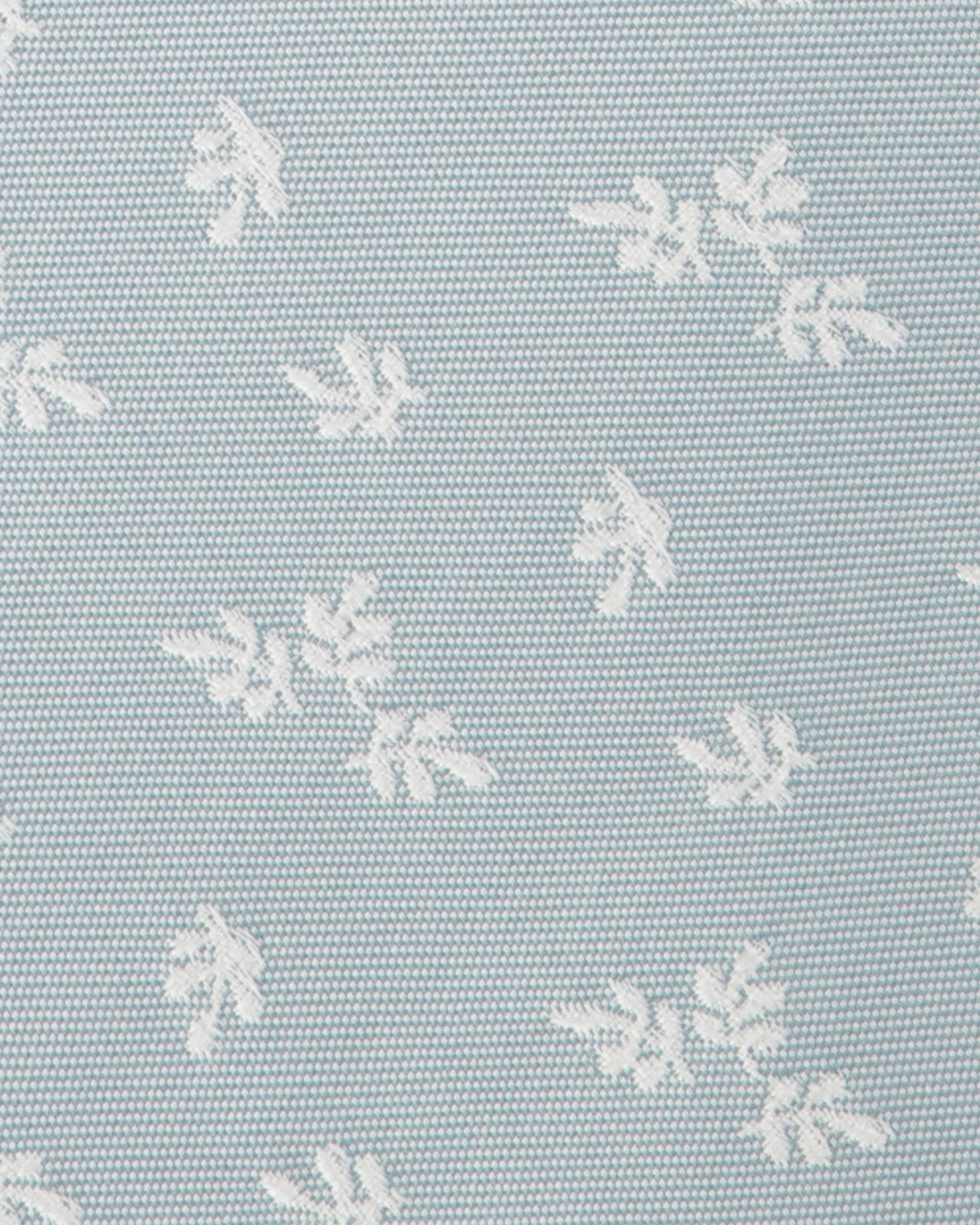 Cravate extra-longue 160 cm à fleurs vert d\'eau