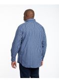 Chemise à carreaux grande taille bleu marine