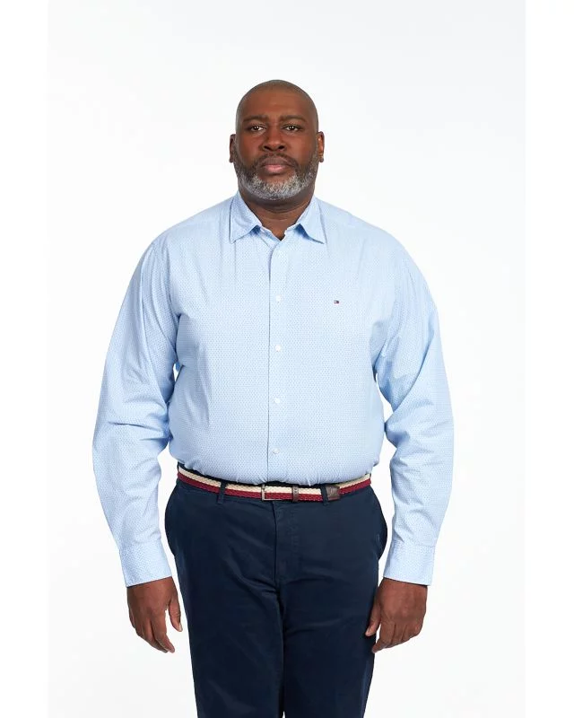 Chemise popeline grande taille bleu ciel