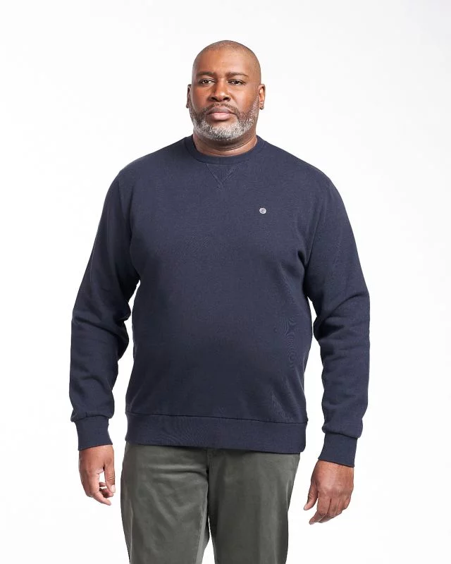 Sweat en molleton grande taille bleu marine