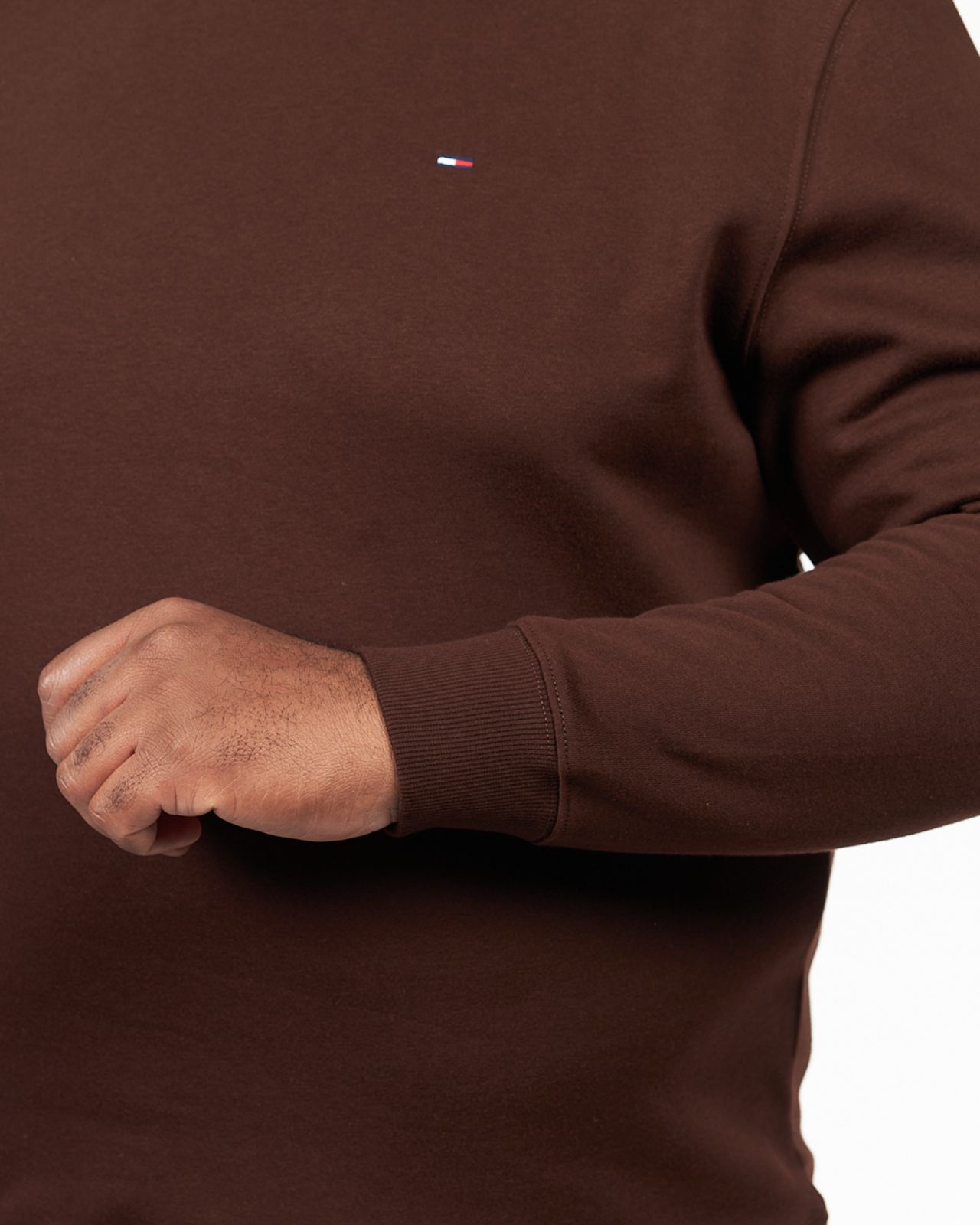 Sweat col rond grande taille marron