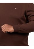 Sweat col rond grande taille marron