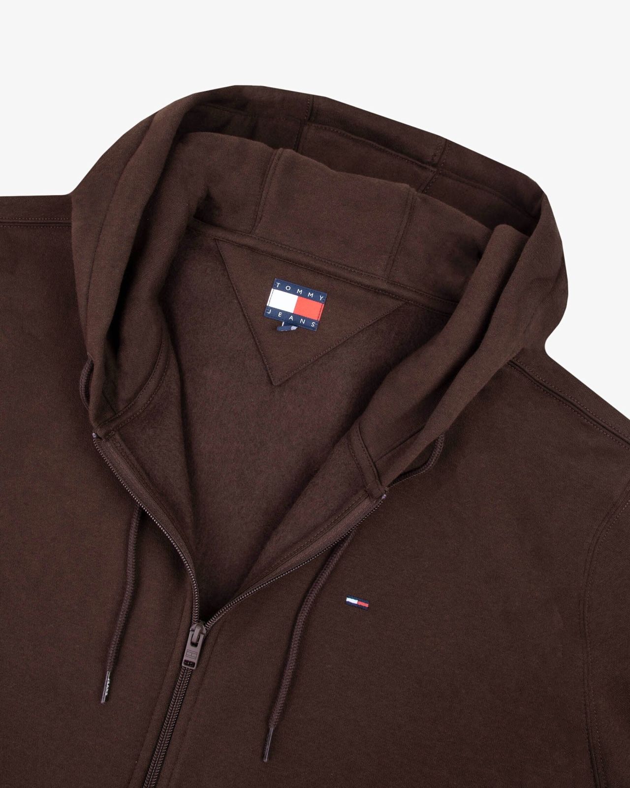 Sweat col rond zippé grande taille marron