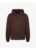 Sweat col rond zippé grande taille marron