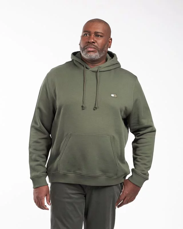 Sweat hoodie grande taille vert kaki